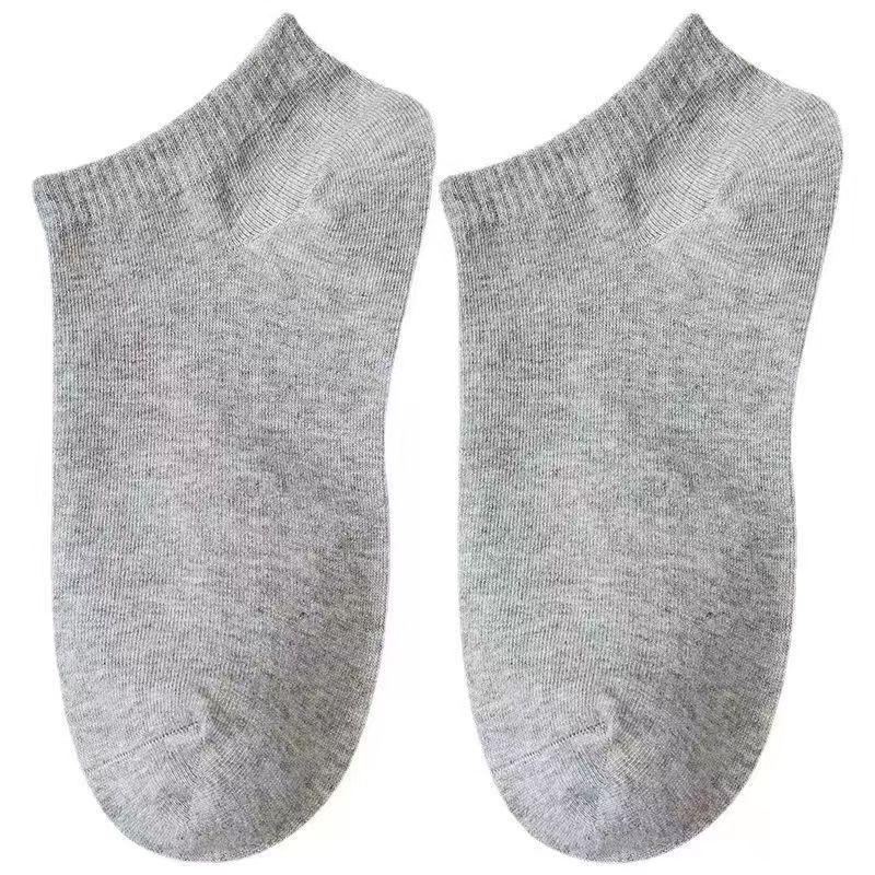 Calcetines de hombre primavera y verano blanco y negro gris calcetines de barco de color sólido calcetines de hombre malla ligera calcetines invisibles calcetines de moda para hombres
