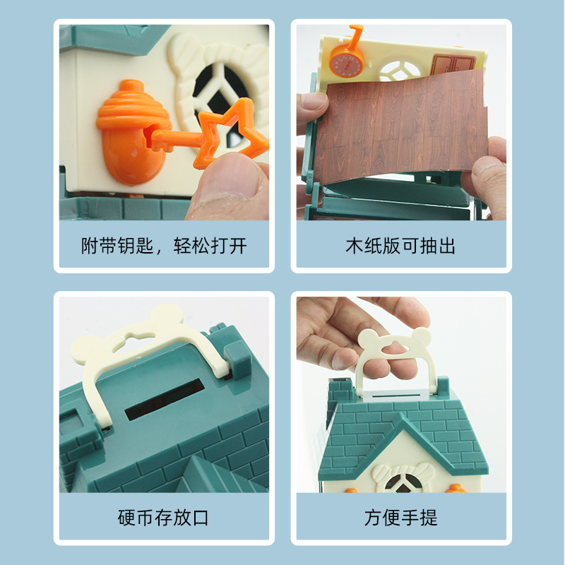 Casa de juegos para niños juguetes casa de juego montado juguetes para niñas alcancía Castillo juguetes de montaje interactivo entre padres e hijos