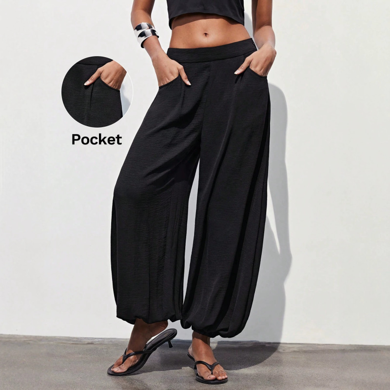 Solid Color Zipper Design Jogger Pants, Stylish Slim-Fit Knit Jogger Pants Solid Color Zipper Design Jogger Pants, Stylish Slim-Fit Knit Jogger Pants