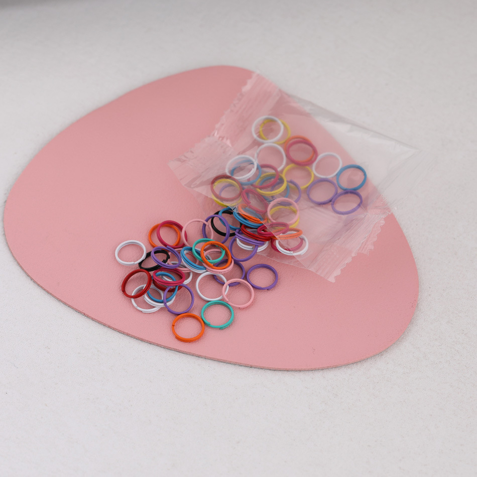 Color paint double ring open ring iron ring diy handmade homemade bracelet necklace connecting ring jewelry material accessories 4