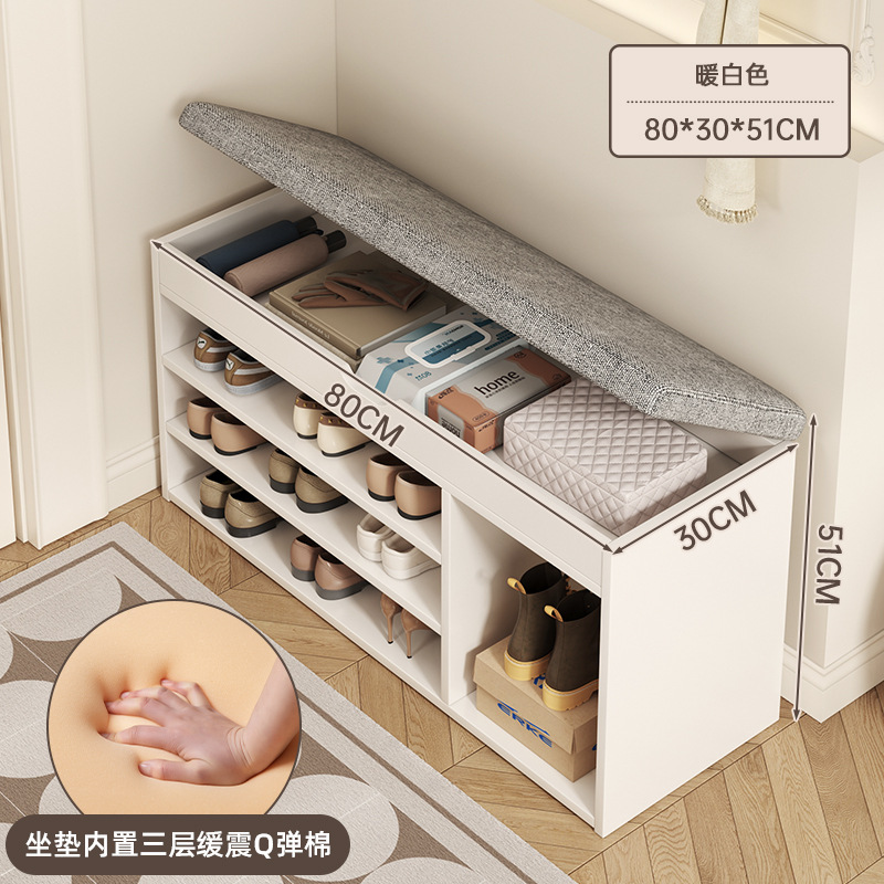 Taburete de cambio de zapatos porta porta de zapatos para asiento en el armario de zapatos en el hogar taburete de asiento integrado en la puerta taburete de almacenamiento a prueba de polvo taburete de zapatos