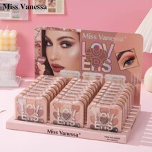 跨境Miss Vanessa多色超闪眼影盘防水提亮眼影亮片不易脱妆爆款新