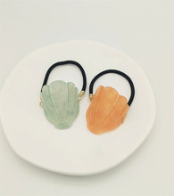 日本原單貝殼果凍綠 橙色法式醋酸發繩發帶發飾合集獨款發圈皮筋
