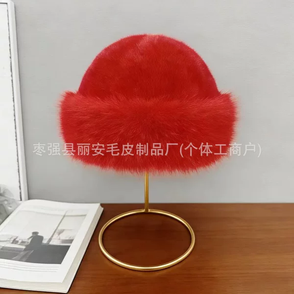 Cross-Border Factory Wholesale 2026 New Hot-Selling Mongolian Hat for Women, Autumn and Winter Thickened Warm Ear-Protecting Faux Mink Fur Hat