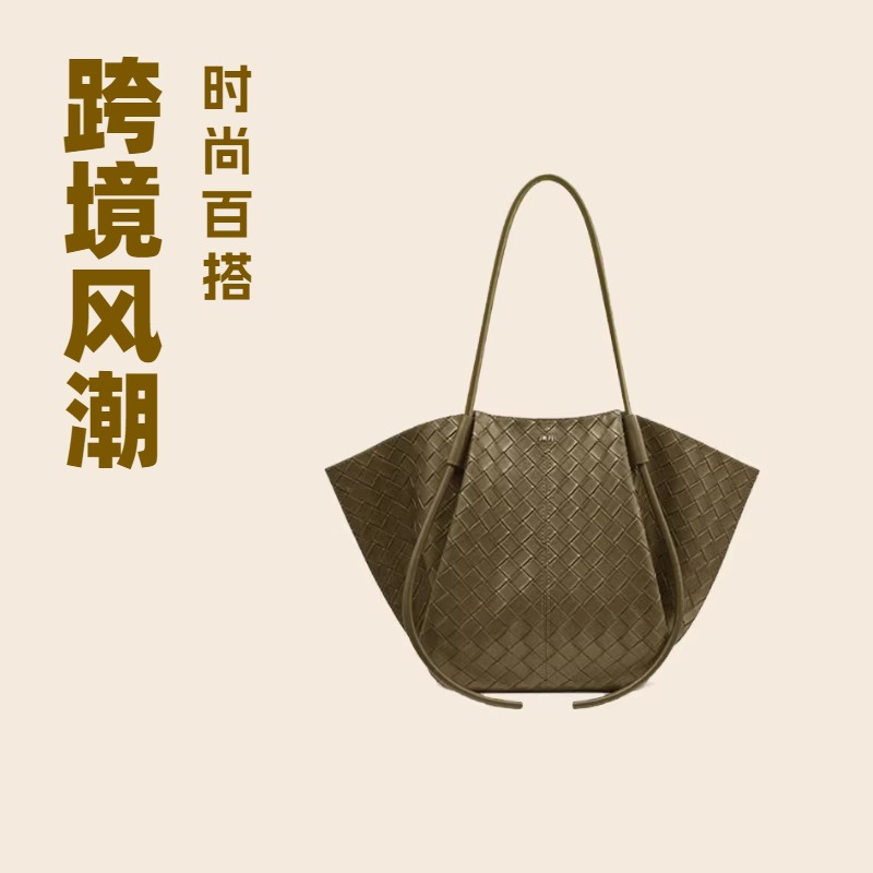 Jwpei Tote Bag, Shoulder Bag, Minimalist Style, Large Capacity, Knotted Handbag, Trendy Bag, Bucket Bag, New Wing Bag