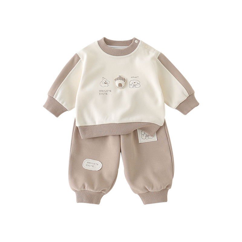 106059819@qq.com Ensemble bébé garçon deux pièces, sweat-shirt, vêtements de printemps et d'automne pour nourrisson, pantalon long décontracté pour les sorties, tout-petit_voghion.com