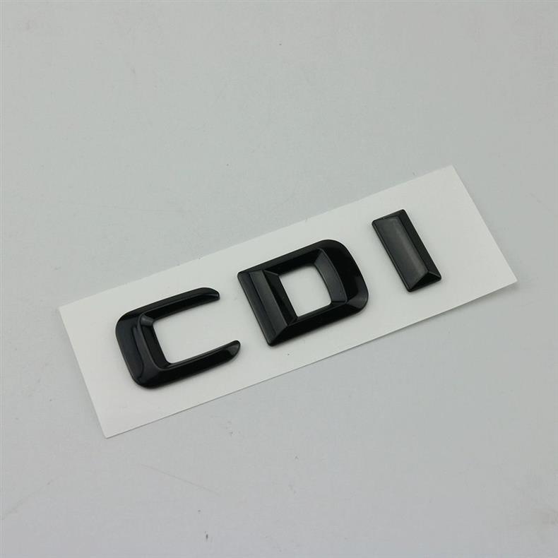 Old Mercedes-Benz turbocharged CGI English modification car emblem, diesel version, CDI lettering, rear tail emblem, car sticker, black