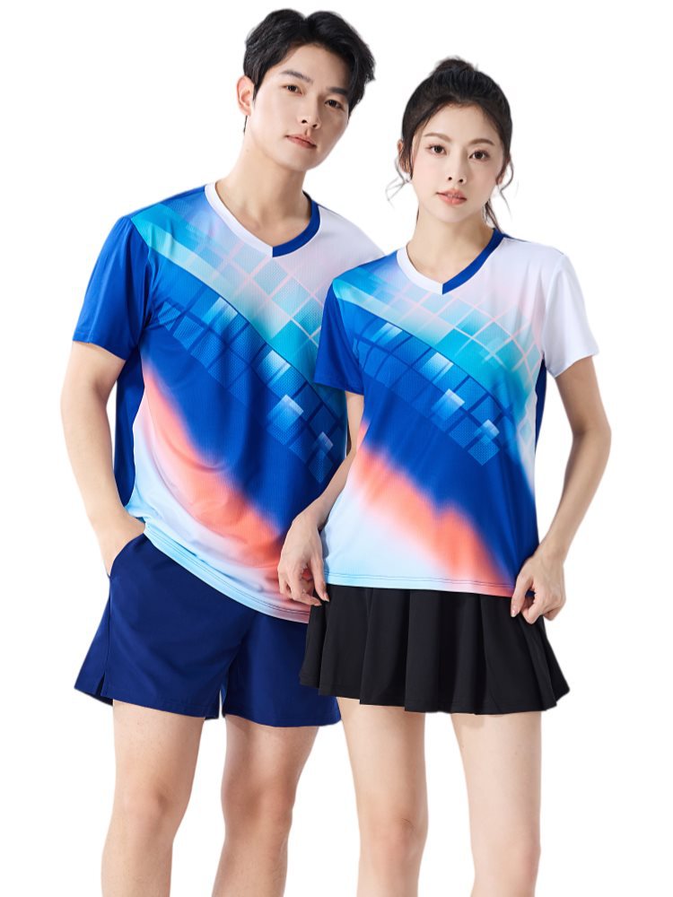 Parent-Child Matching Outfits Couple Style Sports Suit Men's Summer Loose Casual Running Fitness Clothes Quick-Dry Outdoor Feather Clothing