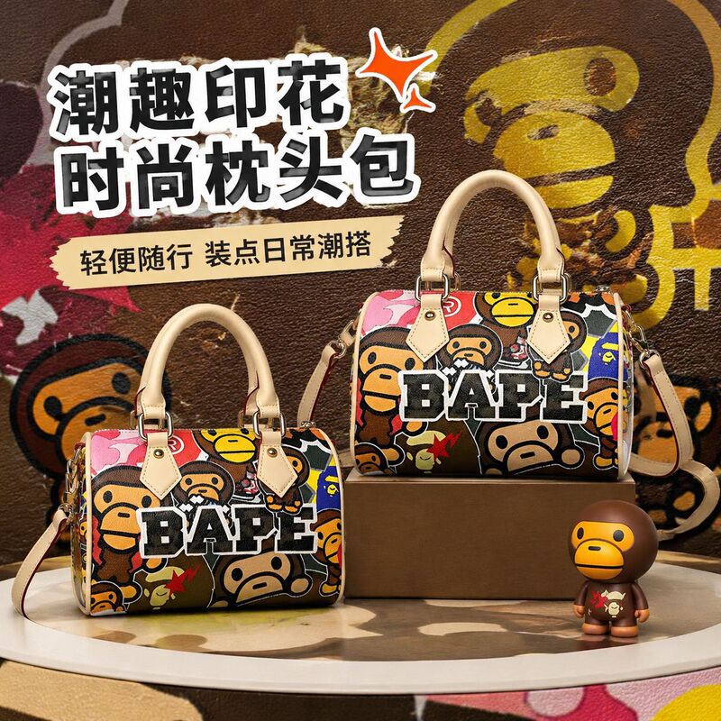 Bape Hello Kitty Bag for Women, Versatile Crossbody Bag, Women's Shoulder Bag, Handbag, Pillow Bag, Custom-Made