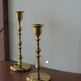 法式金属铁艺复古摆件黑色烛台圣诞万圣节装饰婚庆道具蜡烛麦太保