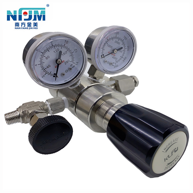 工厂批发304/316L不锈钢气体减压阀实验双表头氧氮氦气天然气管道