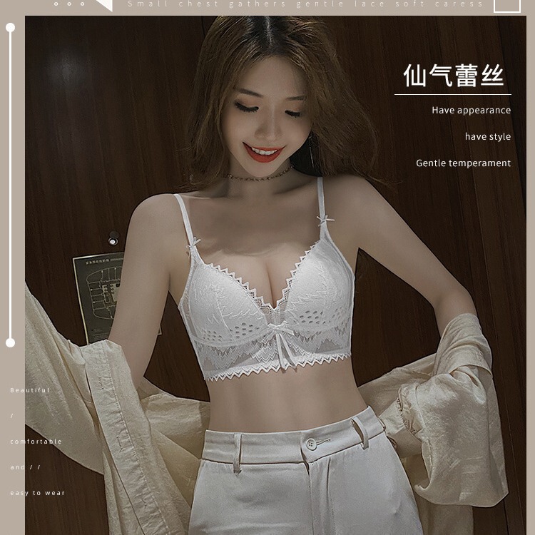 Big U-shaped beauty back underwear for women 2024 new popular big chest small chest sexy summer ultra-thin vest bra
