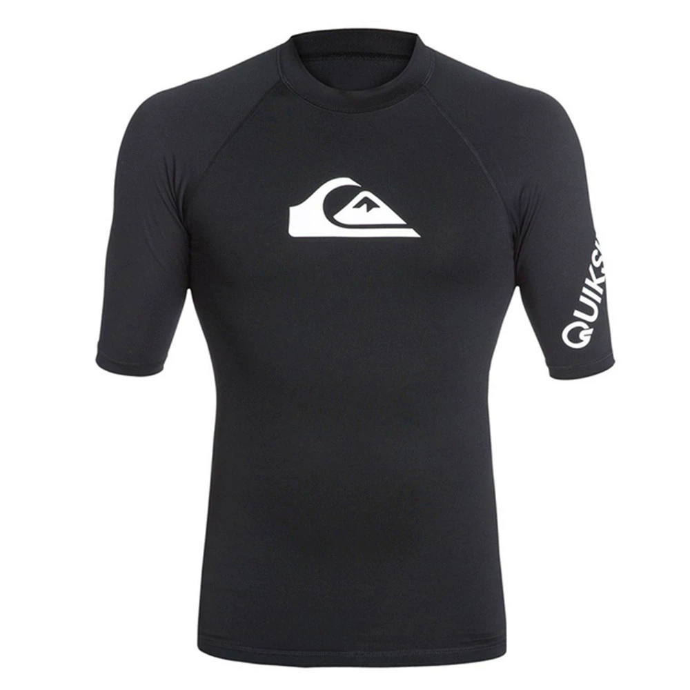 Quiksilver, быстрая сушка купального костюма, единый комплект для зала, с коротким рукавом, солнцезащита