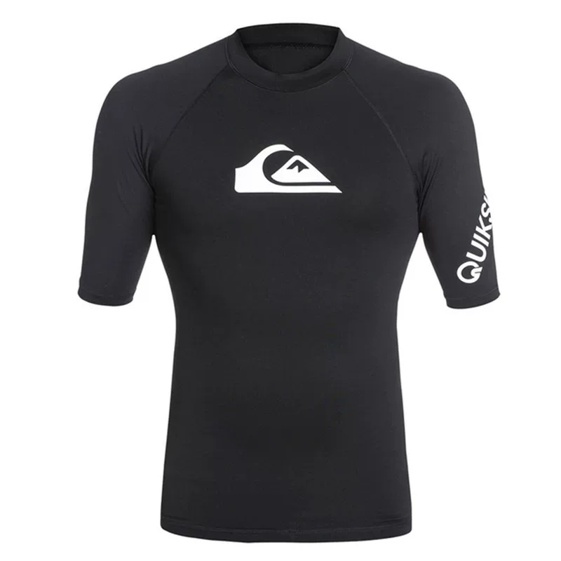 Quiksilver, быстрая сушка купального костюма, единый комплект для зала, с коротким рукавом, солнцезащита