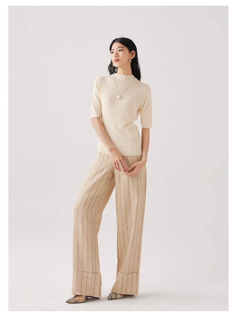D5811 1120K ÁO THUN NỮ TONTDC ÁO LEN NGẮN TAY MÙA XUÂN THU ĐÔNG THỜI TRANG NỮ LỤA TƠ TẰM G04 SẢN PHẨM MỚI