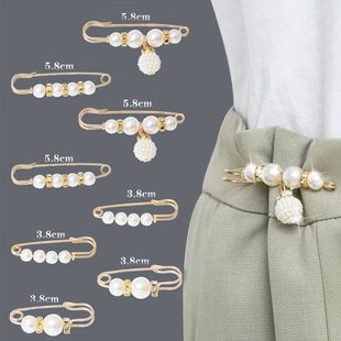 Safety Pin Waistband Accessory for Fixing Clothes, Waist Cincher, Anti-Exposure Brooch, Women's Pants Pin