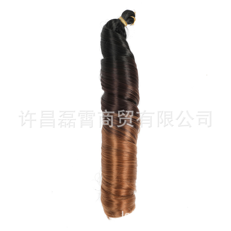 Tubo curvado rollo grande 24inch Silky French Loose Wave 24inch 150g peluca de fibra química