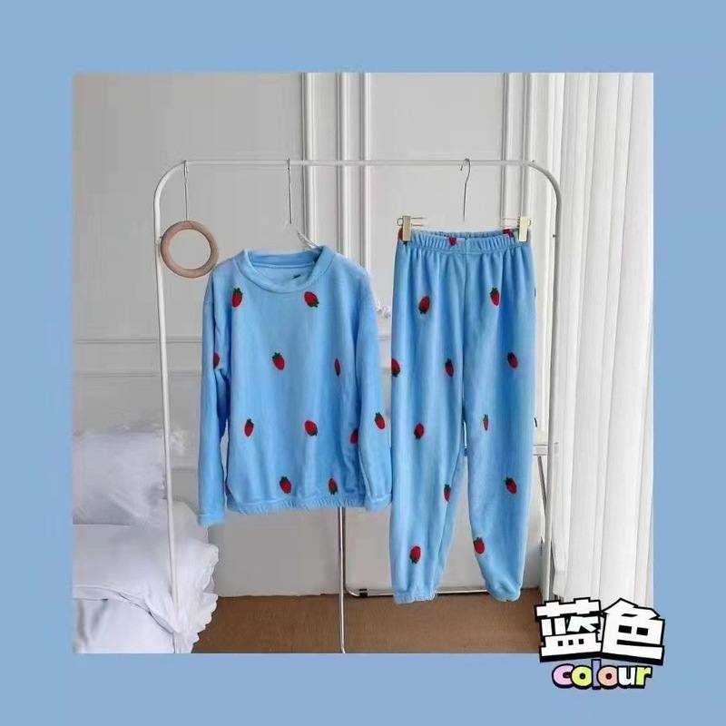 秋冬季珊瑚绒睡衣套装女加绒加厚家居服时尚可外穿法兰绒开衫睡袍|undefined