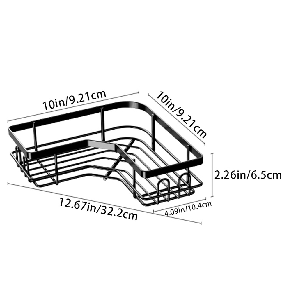 Baño triángulo de almacenamiento rack ponche libre de baño esquina Gel de ducha jabón Almacenamiento de rack cocina condimento rack