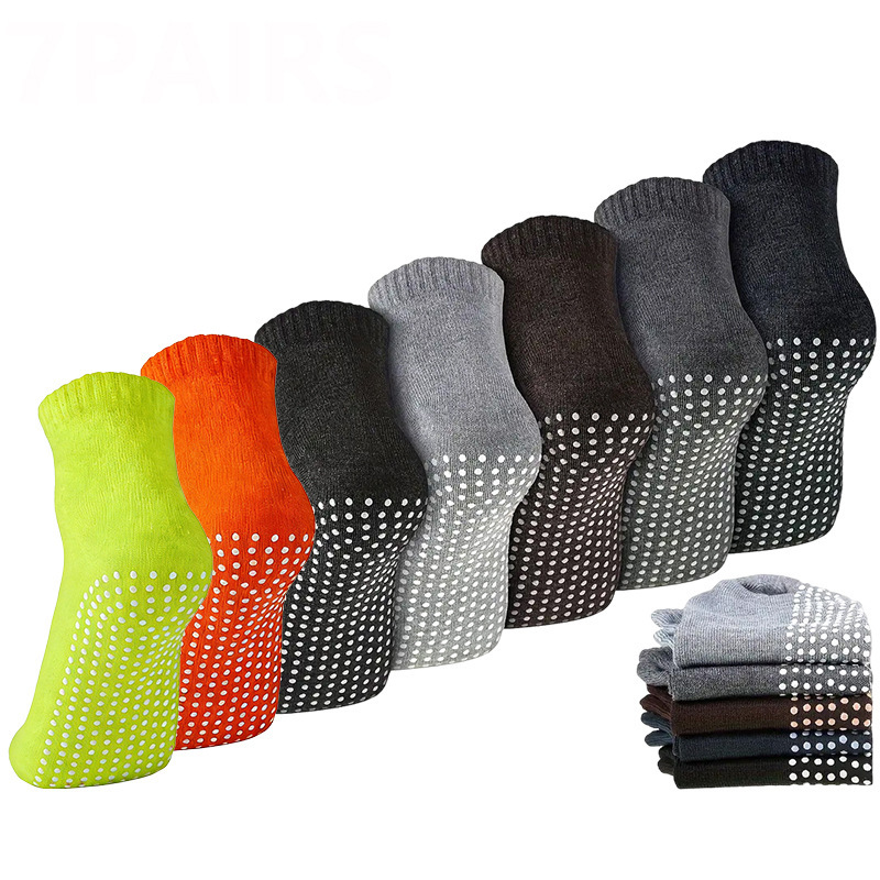 Men's Thin Sports Socks, Non-Slip Yoga Socks, Breathable Sweat-Absorbing Socks, Men's Fitness Pilates Socks