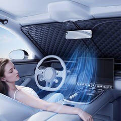 車の新しいサンシェードと断熱シールド、厚みのある日焼け止めと紫外線防止フロントサンシェード、サンシェードとライトシールド