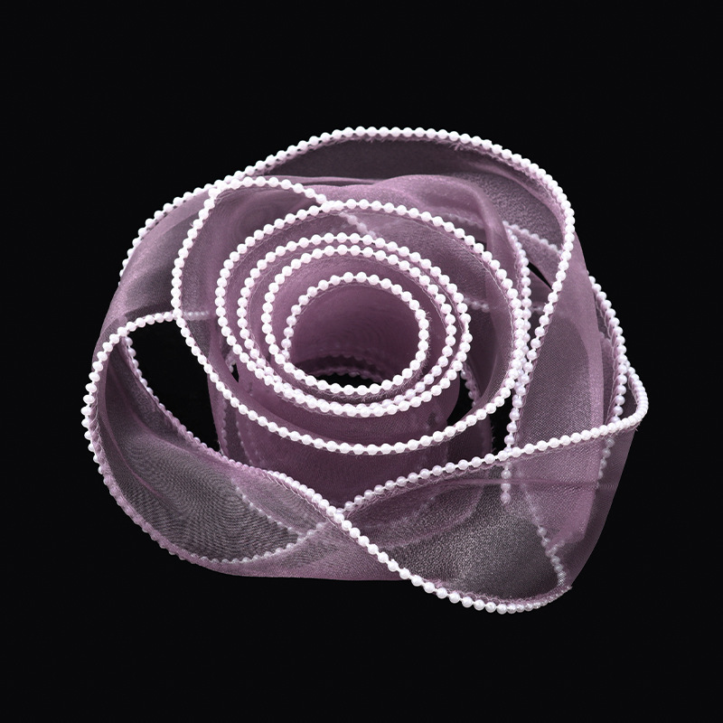 Cinta de embalaje de flores al por mayor regalo de San Valentín decoración vendaje regalo ramo embalaje 4cm hilo de cola de pez perla