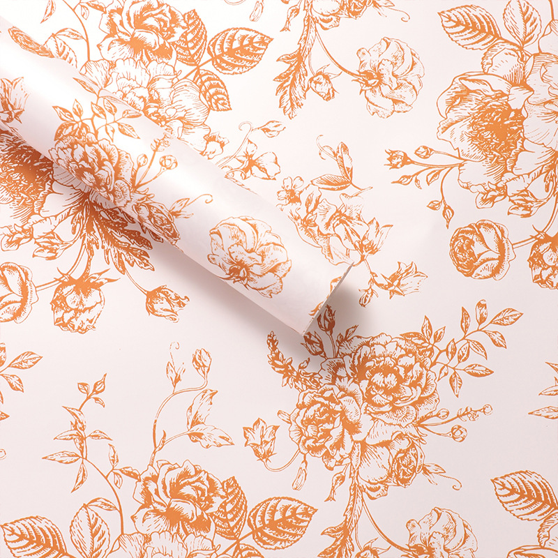 Flower Art Paper Café retro 10 hojas (película impermeable) 38*50cm;10 hojas/paquete