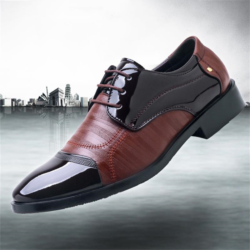 Cross-border plus size 48 business casual leather shoes men's suit shoes lace-up professional work shoes Four Seasons single shoes men's shoes