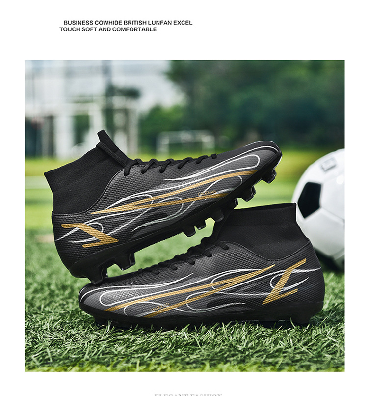 Scarpe da calcio alte transfrontaliere 46 di grandi dimensioni 47 AG unghie lunghe tf unghie rotte set di calzini da uomo e da donna_voghion.com