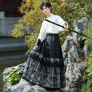 Real Pat Woven Gold Horse Face Skirt suit Men's Original Hanfu New Chinese Style Couple's Daily Women's Martial Arts Class Dress
