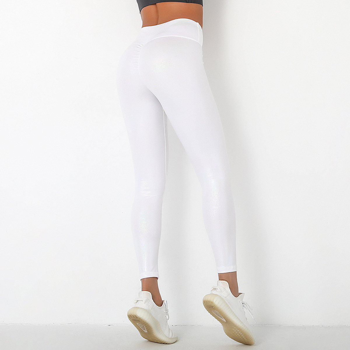 stretch pearl shiny surface yoga pants NSLX32114