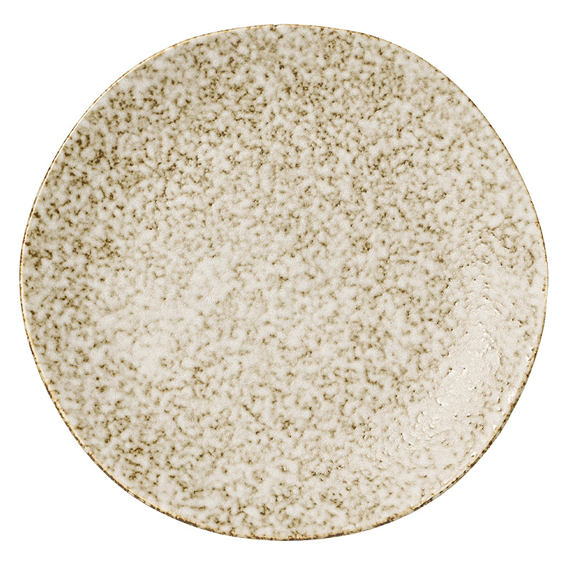 Plato de piedra retro para hacer viejos platos de cerámica al por mayor platos domésticos platos de platos de comedor platos de ensalada platos