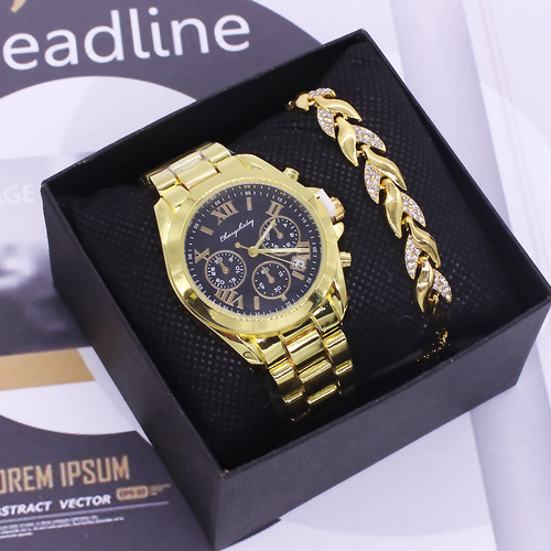 Lovers wrist watch set with box new couple watch bracelet men and women set quartz watch