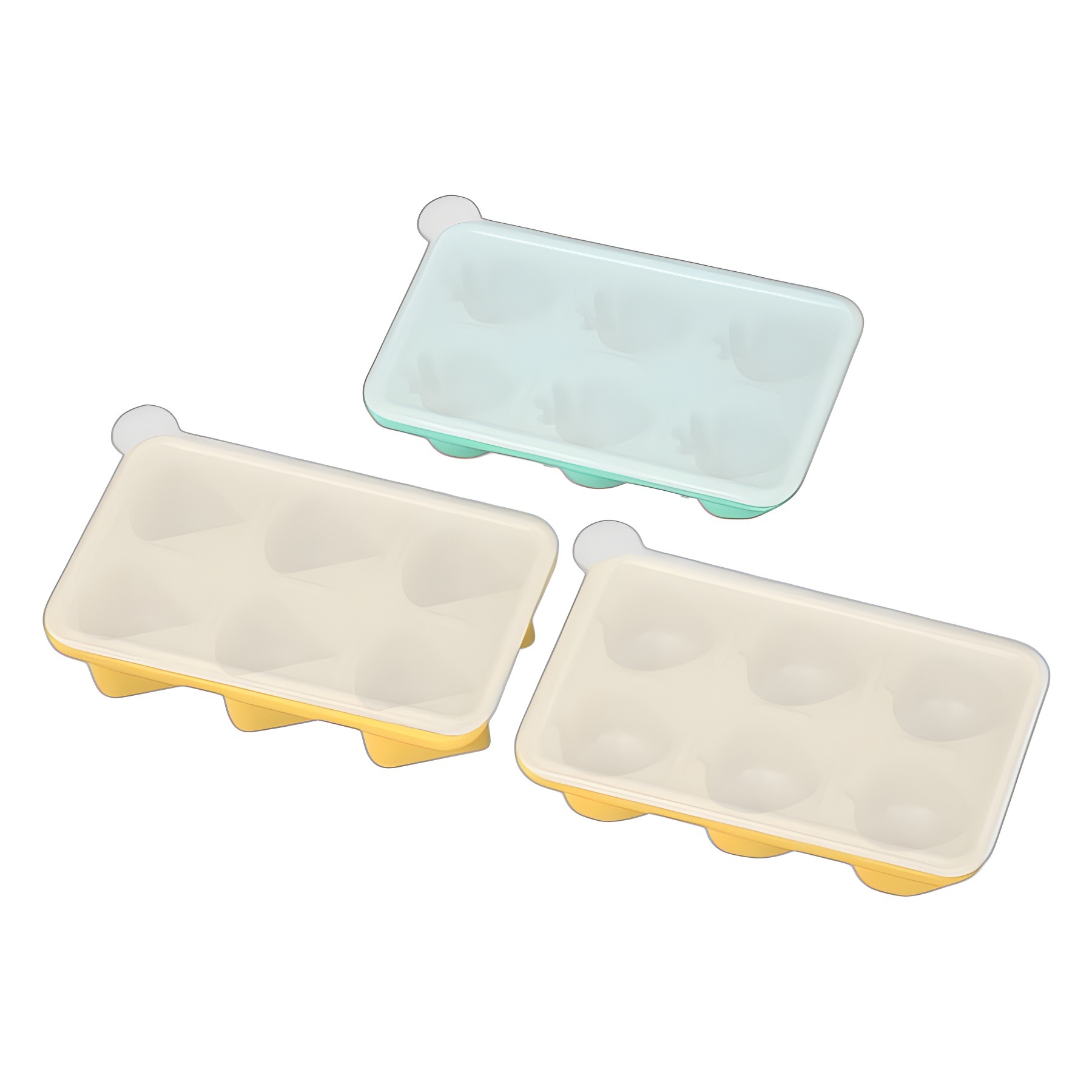 Silicone moldes de hielo 6 grados de fresa calabanta sandía hielo whisky molde de hielo anti-alimentado