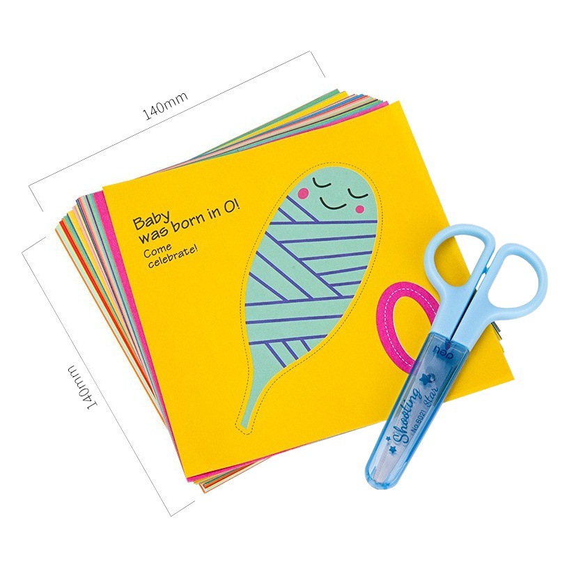 Deli 74802 - Papel de Origami Educativo para Niños, Origami Divertido Multicolor para Niños image 1