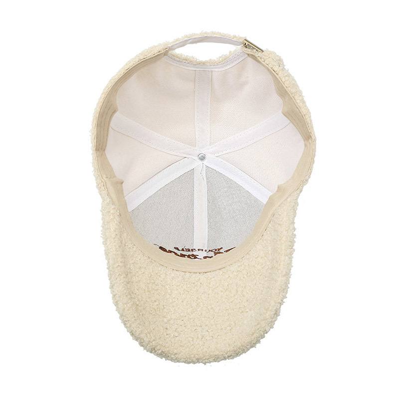 모자 여성 겨울 새 플러시 따뜻한 수 놓은 편지 야구 겨울 한국어 버전 다목적 얼굴 보여주는 작은 오리 모자