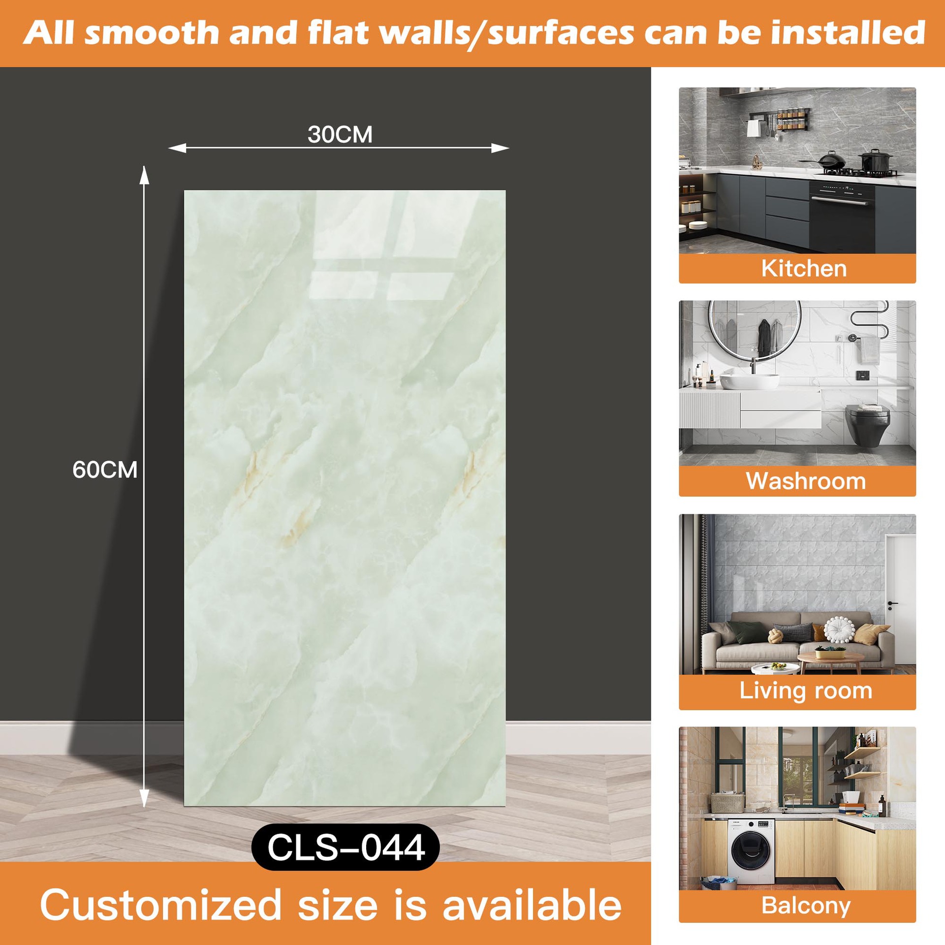 Azulejo de imitación transfronterizo pegatinas de pared papel tapiz autoadhesivo impermeable y a prueba de humedad pegatinas de mármol de baño papel tapiz de pared de fondo restaurado