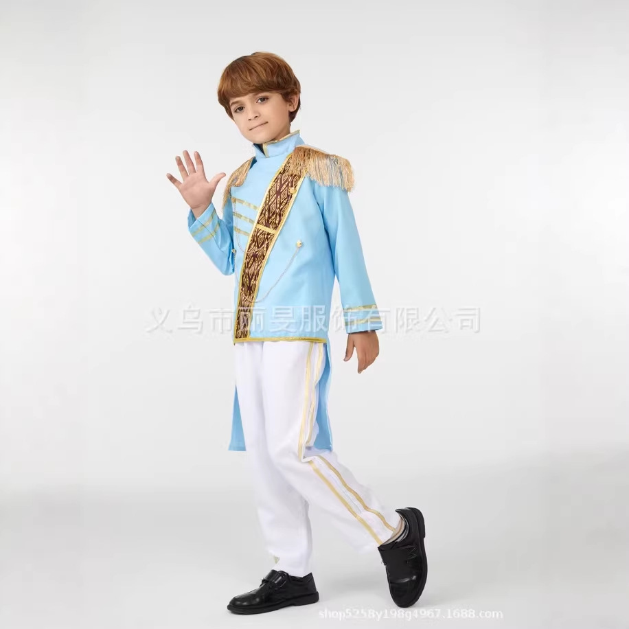 Boys' Court Prince Formal Wear Set, Children's Ceremonial Performance Outfit, Kindergarten Stage Performance Costume, Wholesale in Stock