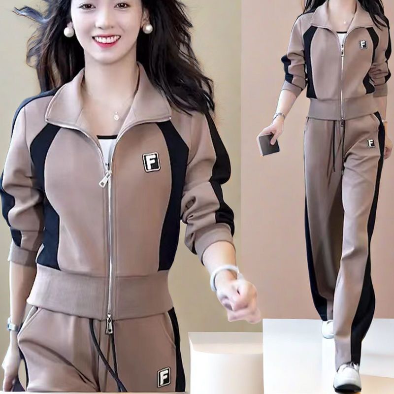 Long-Sleeved High-End Sportswear Suit for Women Spring and Autum 2025 New Style Small Age-Reducing Foreign Style Casual Two-Piece Set