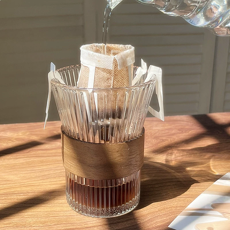 Coffee high quality sophisticated glass tea cup, American style, high-quality style