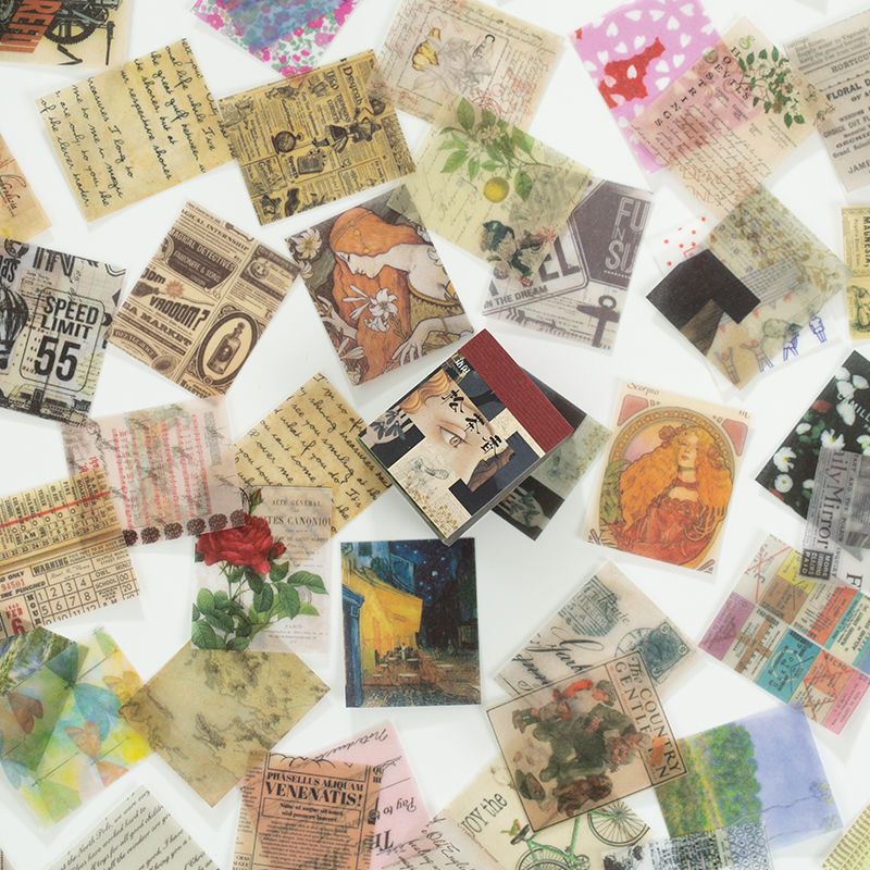 400 hojas de material de papel collage de cuentas de mano no adhesivo cuentas de mano vintage notebook de viento