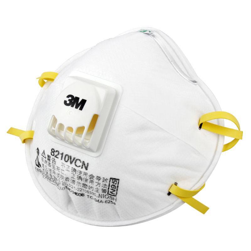 3M 8210VCN máscara contra el polvo N95 anti-partículas polvo de niebla PM2.5 máscara de montaje en la cabeza máscara