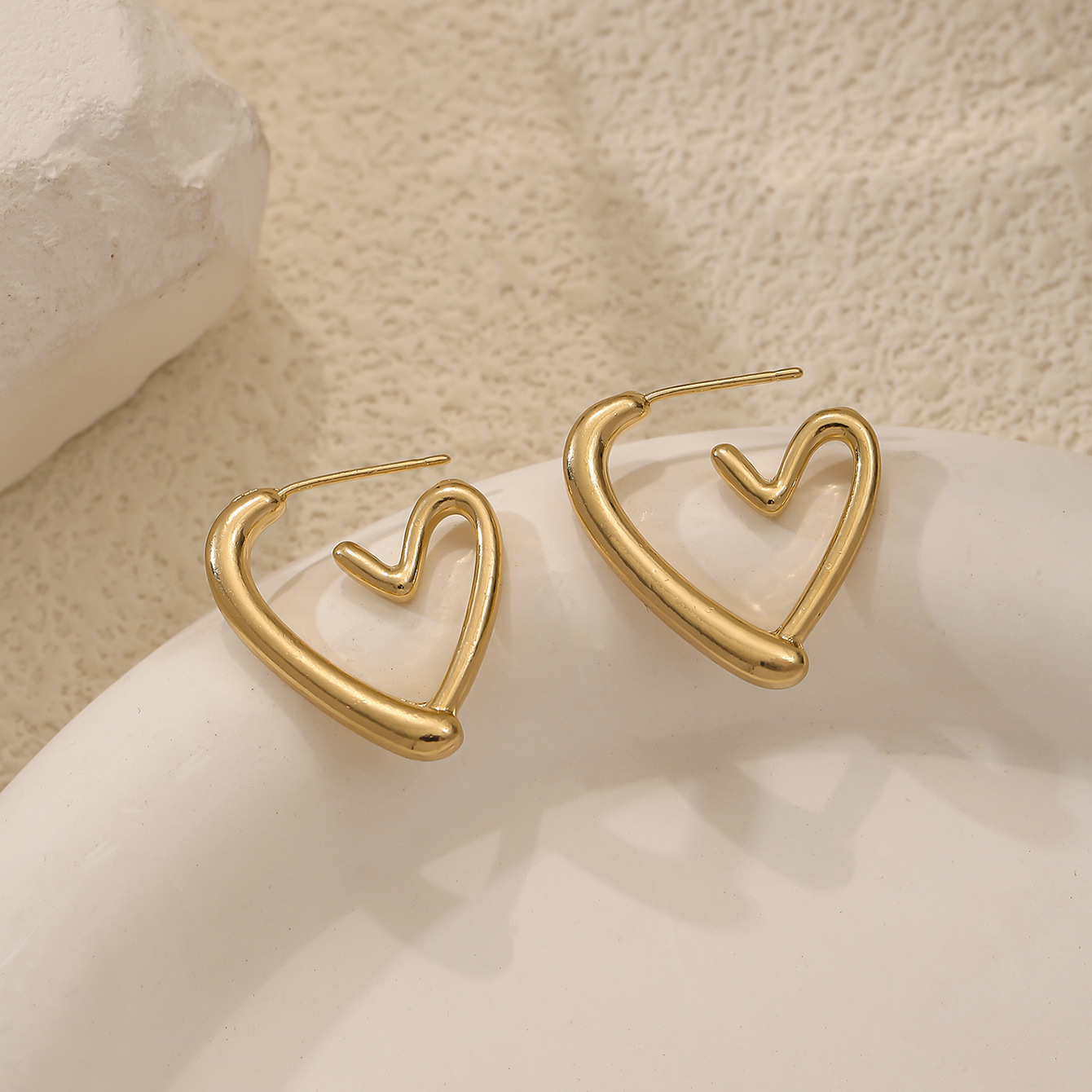 사랑의 분리 귀걸이 - 골드