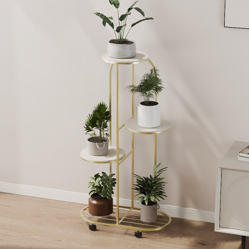 Indoor household floor-standing decorative flower pot storage rack balcony metal multi-layer flower rack simple clothing store display rack