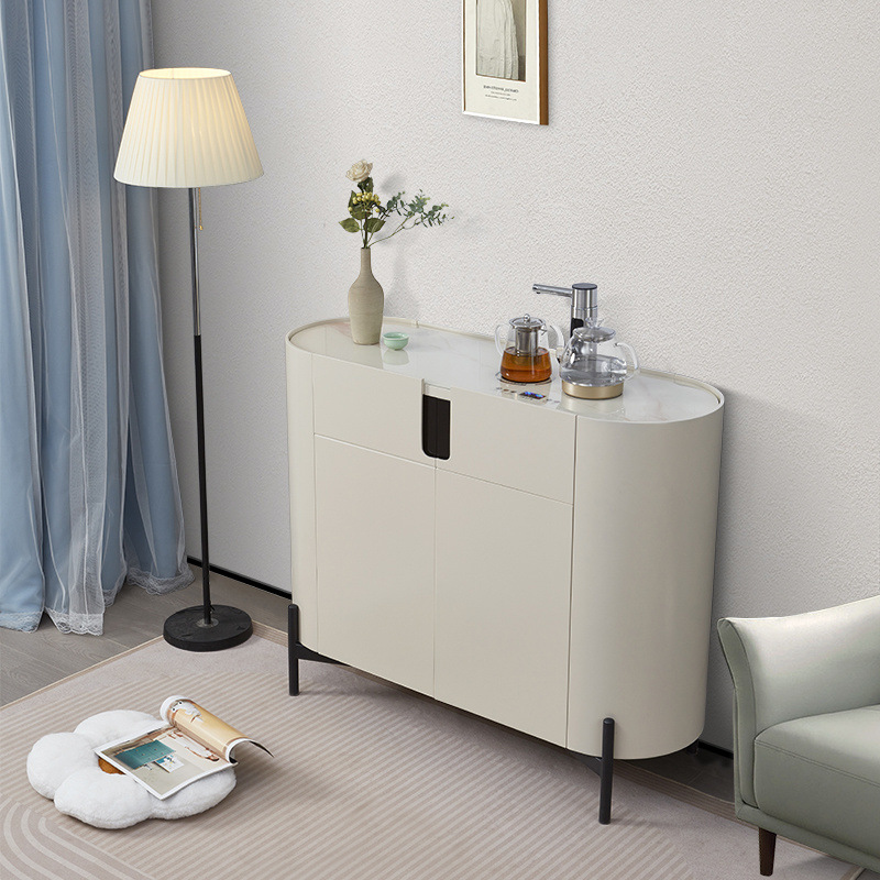 Nuevo tipo de máquina de té de voz inteligente totalmente automática de madera maciza moderna de alta gama sala de estar máquina de beber de agua de comedor gabinete integrado