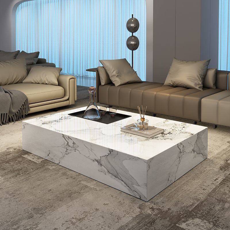 Té de roca de piso grueso estilo italiano minimalista moderno minimalista ligero lujo sala de estar oficina en casa rectángulo pequeño apartamento