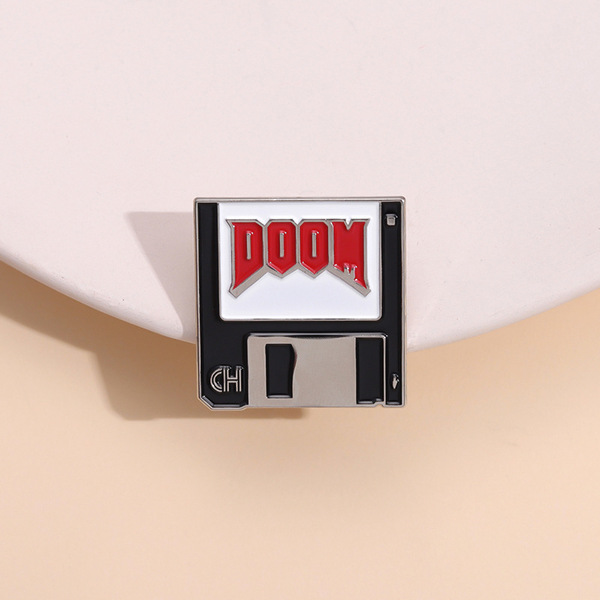 Cartoon creative brooch with letters