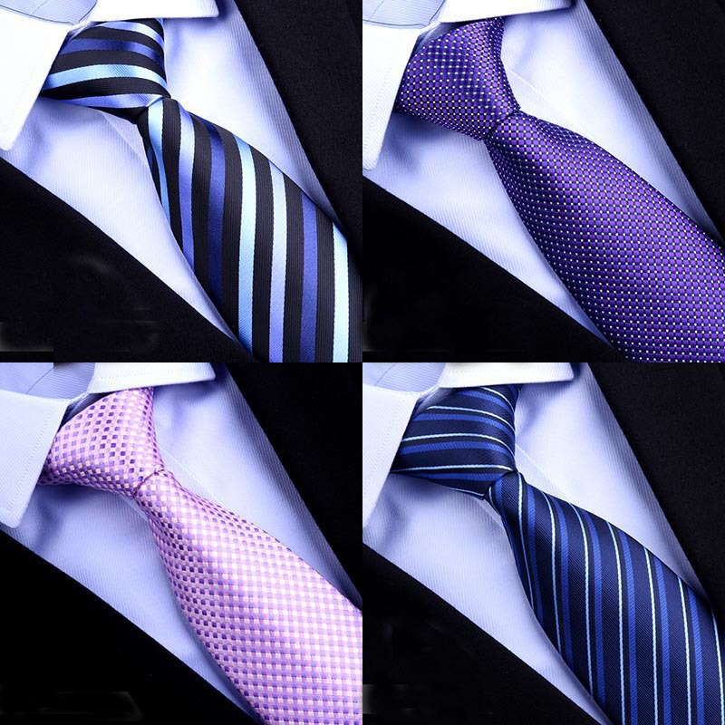 넥타이 남자 원피스 남성 비즈니스 블루 스트라이프 핸드 히트 브랜드 게으른 남자 세트 셔츠 지퍼-무료 결혼식