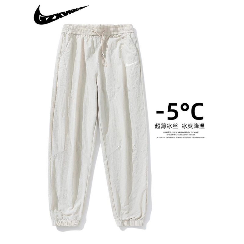 2026 Summer New Men's Ice Silk Pants, Thin Trendy Loose-Fitting Men's Jogger Pants, Versatile Nylon Casual Pants 2026 Summer New Men's Ice Silk Pants, Thin Trendy Loose-Fitting Men's Jogger Pants, Versatile Nylon Casual Pants