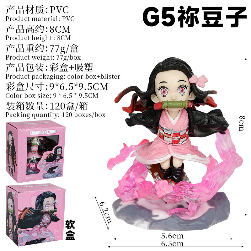 G5鬼灭周边炭治郎祢豆子富冈义勇伊之助手办动漫模型机箱摆件|undefined